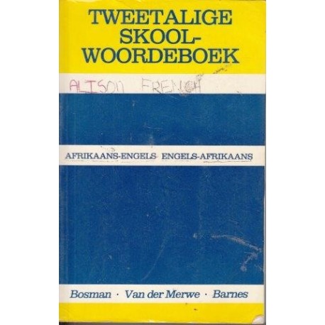 Bosman & Van Der Merwe & Hiemstra Tweetalige Woordeboek Afrikaans-Engels