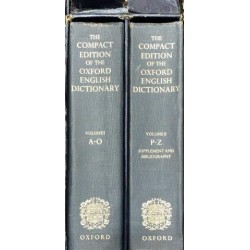 The Compact Edition of the Oxford English Dictionary (2 Volume Set)