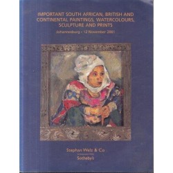 Important south Africa, British and Continental Paintings, Watercolours, Sculptures and Prints 12 Nov 2001