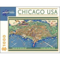Chicago USA Map of the City 1931 (1000 pieces)
