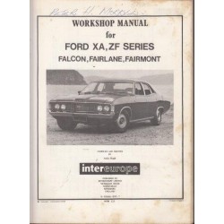 Workshop Manual for Ford Xa, Zf Series, Falcon, Fairlane, Fairmont