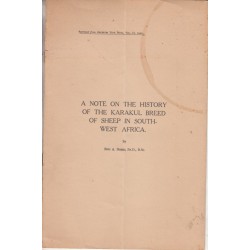 A Note on the History of the Karakul Breed of Sheep in South-West Africa (Pamphlet)