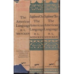 The American LAnguage An Inquiry Into The Development of English in The United States 3 Vols