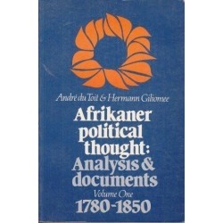 Afrikaner Political Thought Vol. 1