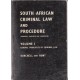 South African Criminal Law and Procedure