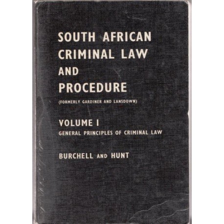 South African Criminal Law and Procedure