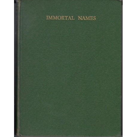 Immortal Names and Other Poems